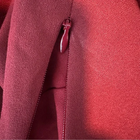 Jonathan Simkhai Cutout Crepe De Chine Top in Crimson Size 6 - Picture 9 of 11